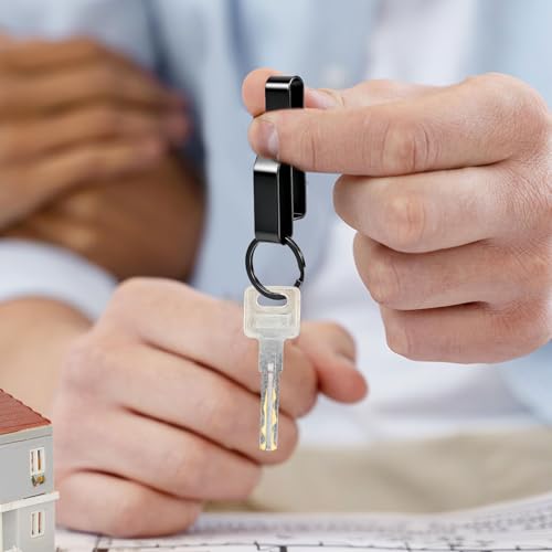 Image of SAVITA Duty Belt Key Holder, Fast Release Steel Tactical Key Holder Clip with Key Rings Fits Belts for Police Firefighters