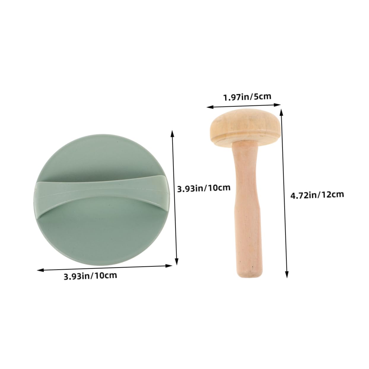 Homoyoyo 4Pcs Block Printing Tools Set Durable Wood Mushroom Roller Mallet for Printmaking Crafting DIY Projects for Various Materials