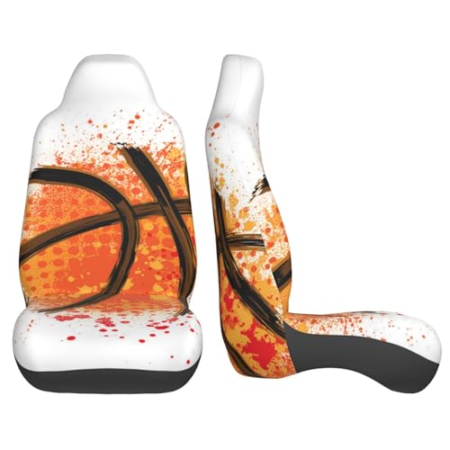 Funda universal para asiento de coche con pintura abstracta naranja para revivir tu pasión 4