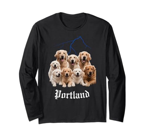 41U18h2vwHL._SL500_ Funny Dog Golden Retriever Bootleg Portland Oregon Long Sleeve T-Shirt
