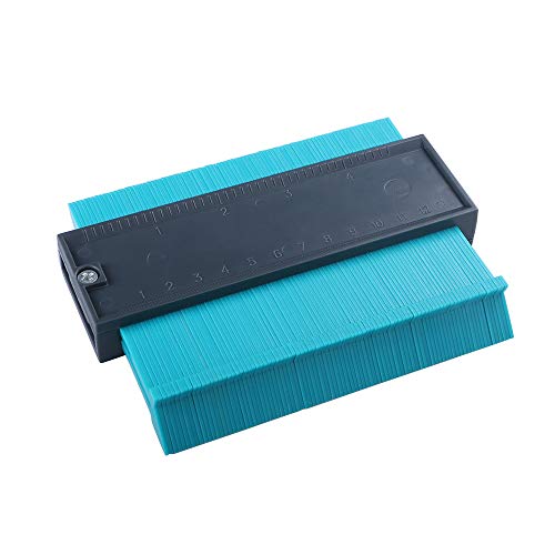 WREOW Contour Gauge Duplicator Plastic Ruled Contour Copy Duplication Gauge，Woodworking Shape Tracing Template Measuring Tool for Winding Pipes,Circular Frames,Ducts and Irregular Shapes Objects