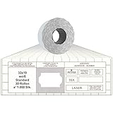 Farbe: weiß Preisauszeichner Etiketten 32x19 Standard weiß 30 Rollen permanent Preisetiketten für Print Tovel Printex Contact Meto Blitz
