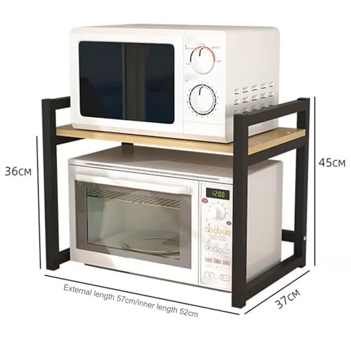 Heavy Duty Forno a microonde Rack con ShelfMetal Baker's Rack per Cucina Storage & nizationSturdy Kitchen nizer Stand per elettrodomestici - immagine 3