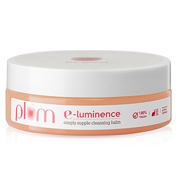Plum E-Luminence Simply Supple Cleansing Balm | Non-Drying Supple Cleansing Balm with Vitamin E | Makeup Remover | Suitable for Normal, Dry & Combination Skin | 100% Vegan & Sulfate-Free | 90g - image, photos