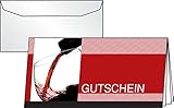 SIGEL DC404 Gutschein-Karten Vino Rosso, 10er Set mit Umschlägen, DIN lang