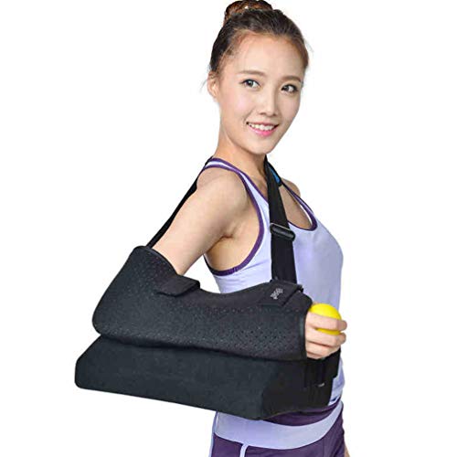 LLDY Arm Sling, Shoulder Immobilizer with Abduction Pillow, Shoulder Arm Immobilizer for Rotator Cuff, Surgery & Broken Arm - Brace Includes Pockets,Right,S