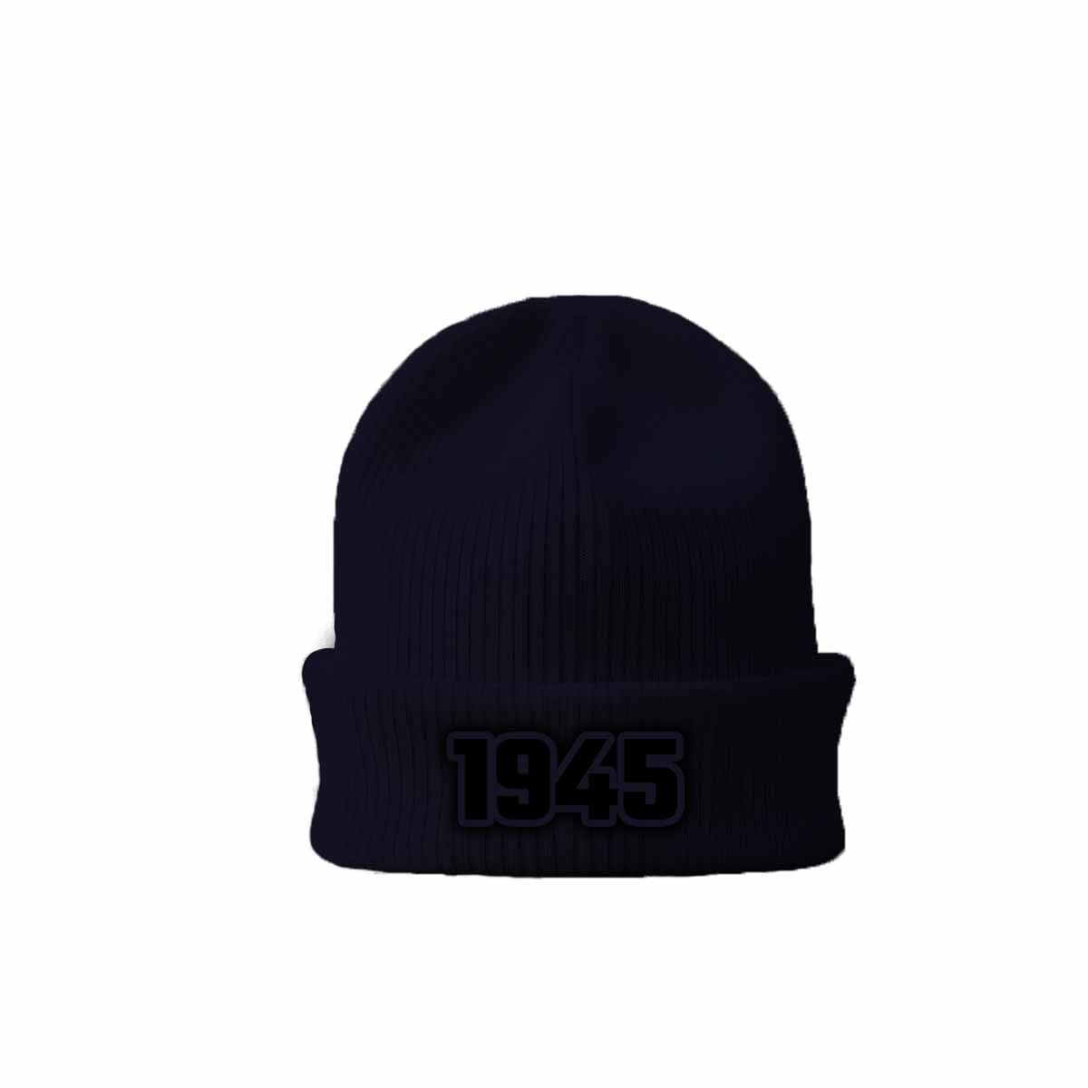 Bonnet à revers navy 1945 tricot côtelé doux stretch