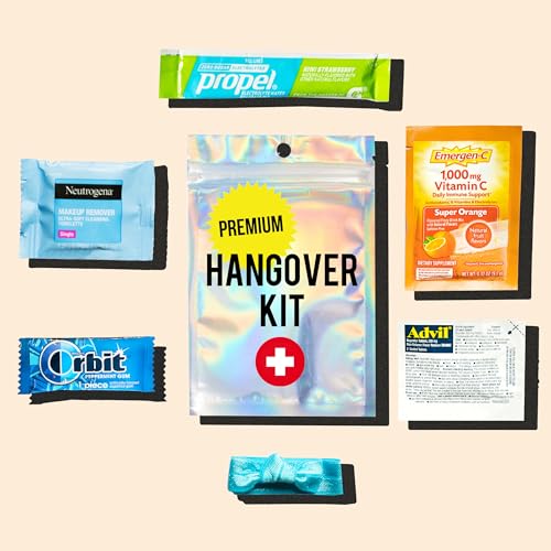 Chug Buddy 10 Pre-Filled Hangover Kits for Bachelorette Party Favors, 21st Birthday Gifts, Bridesmaid Gifts & Girls' Trips | Bulk Hangover Kit Bags & Supplies for Parties & Events (10 Premium Packs)