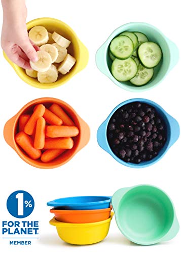 ECO Matters【Microwave Safe】Bamboo Snack Cups for Toddlers - 4 pc Set (10 oz)