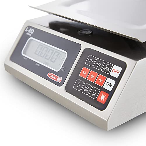 Torrey Leq 10/20 High Precision Digital Portion Control Scale, Stainless Steel Construction, 10 Kg/20 Lb. Capacity #TOP6