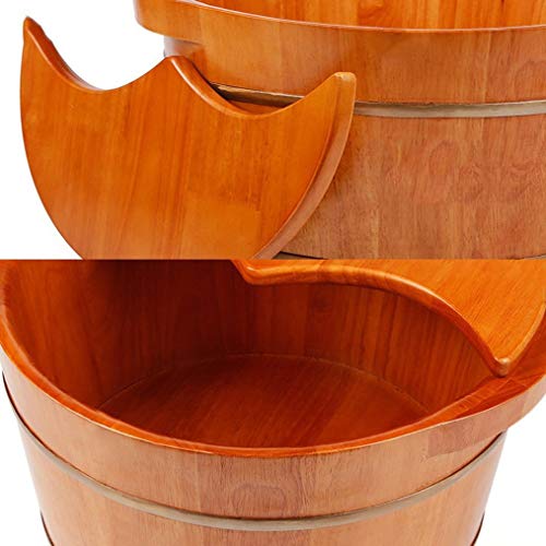 Bañera de pie de madera para pedicure con tapa y masaje miniatura 4