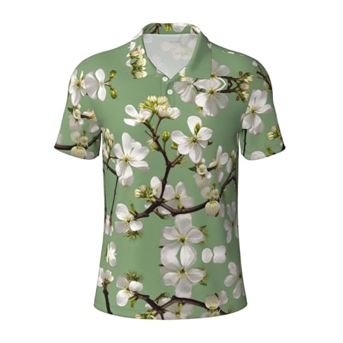 Polo anti-transpiration homme à motif fleurs coupe athlétique