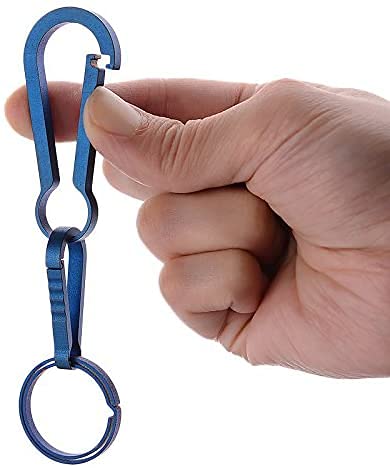 U/D - Mini moschettone in titanio a molla