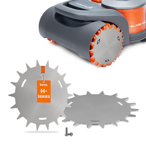 BEOS Premium púas de Acero Inoxidable para Segway Navimow - Orificios ranurados para una alineación óptima - Tracción para Robot cortacésped Segway - Ruedas para Robot cortacésped Navimow