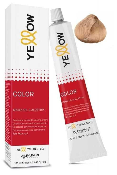 Permanent Cosmetic Coloring - 8 LIGHT Blonde - Yellow Color Argan Oil & Aloetrix - 100 ml - Alfaparf Group