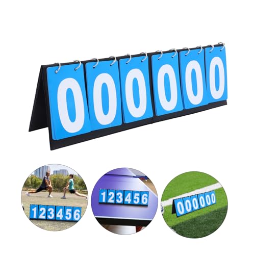 Marcador deportivo reutilizable de metal y tela azul miniatura 4