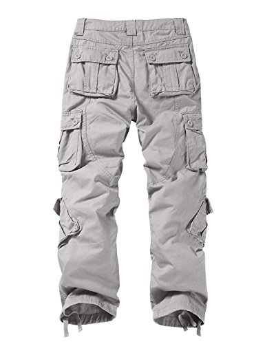 Image of Match Men's Wild Retro Multi-Pockets Utility Casual Cotton Cargo Trousers #3357