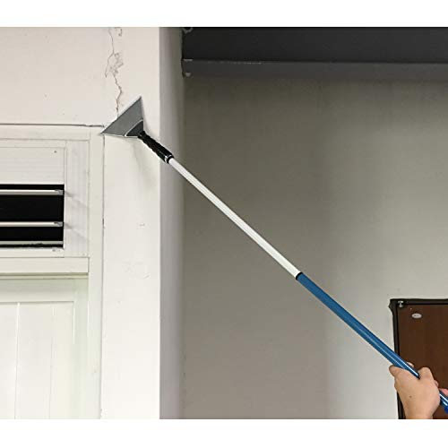 Chili Tools 7" Bent Stainless Steel Chisel Pole Scraper, Overhead Paint Scraper For Wallpaper Ceiling Paint Removal, Made In Taiwan #TOP5
