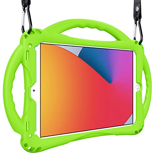 TopEsct iPad 7th Funda Niños Shock Proof Material Silicona Lightweight Kids Protector Cover Case con Manija para iPad 7th Gen. 10.2 (2019) / iPad Air3/iPad Pro 10.5 (iPad 7th,10.2&10.5, Groen)