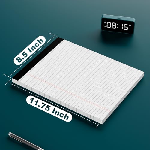 AILZFEI Bloco de notas 21,6 x 28 cm – blocos de notas, 80 folhas, blocos de papel pautados largos, b