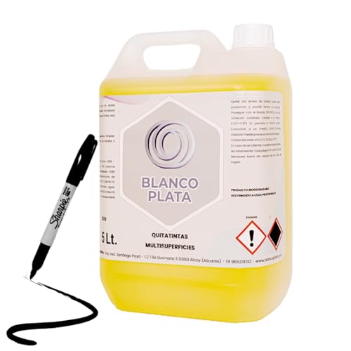 Quitatintas Blanco Plata Multisuperficies Elimina La Tinta Sin Esfuerzo. (5 Litros)