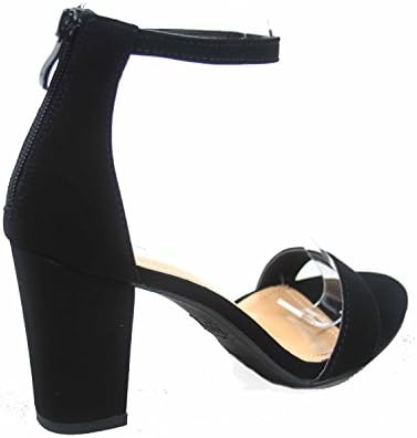 TOP Moda Hannah-1 Women's Fashion Ankle Strap Evening Dress High Heel Sandal Shoes,Black,10 | Image 2