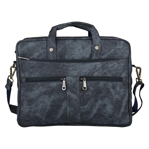Image of FONSIE Laptop Bag 18 Inch Supports 15.6 laptop, expandable compartment with sling strap, For Men and Women Office Messenger Bag, Notebook, Tab, Macbook Handbag Slim Design PU Leather for gift.