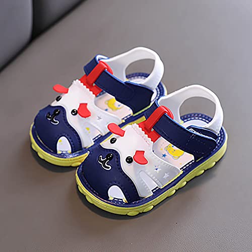 Toddler Baby Girl Boy Summer Sandals Cartoon Dog Shoes Non Slip Soft Sole First Walkers Prewalkers (Blue, 5 Infant)3