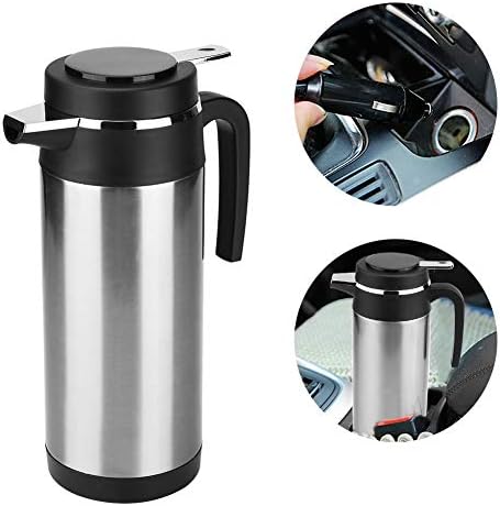 Miniatura 6 de Termos de hervidor de coche de 32.1 fl oz, hervidores eléctricos de viaje de acero inoxidable para WaterTea Café Leche (24V)