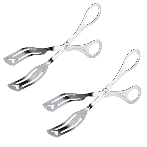 Westmark 2 Gebäckzangen – Vielseitige Zangen zum hygienischen Servieren von Backwaren und anderen Lebensmitteln, ideal für Buffets, 19,8 cm Länge – Rostfreier Edelstahl 18/8