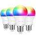 Produktbild OREiN Alexa Lampe Glühbirnen Licht LED Smart Home Lampe E27 Glühbirne RGBW Dimmbar Timer Farbe ändern via App, 9W WLAN Lampe Glühbirne Stimme steuerbar Kompatibel mit Alexa Echo, Google Home, 4 Pack