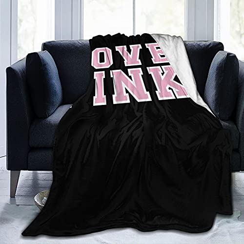 Victoria Secret Love Pink Ultra-Soft Micro Fleece Blanket Home Decor Warm Anti-Pilling Flannel Throw Blanket 60'' x 50'' for Couch Bed Sofa