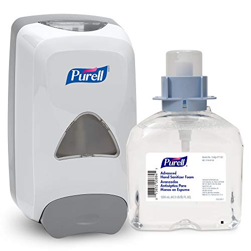 PURELL Advanced Hand Sanitizer Foam FMX-12 Starter Kit, 1 - 1200 mL Advanced Hand Sanitizer Foam Refill + 1 - PURELL FMX-12 Dove Grey Push-Style Dispenser – 5192-D1