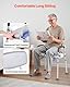 VEVOR Nachttoilettenstuhl 227 kg belastbar, Toilettensitzerhöhung mit gepolsterter Sitzfläche & Rückenlehne, abnehmbarer 5 L Eimer, Toilettenstuhl (Höhe und Breite einstellbar) für Erwachsene