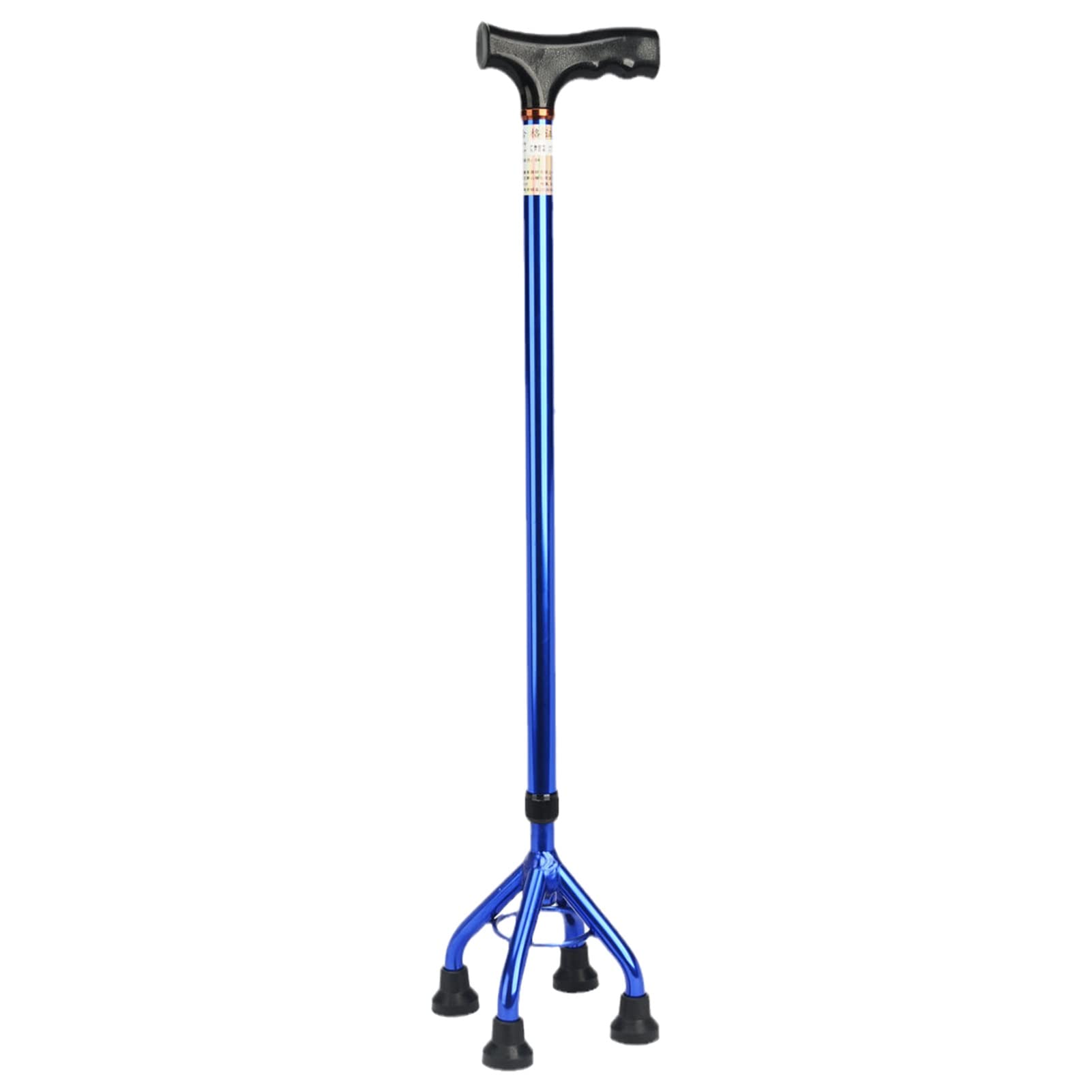 Muletas cuádruples para Hombres y Mujeres, bastón de Aluminio para Caminar con Mango ergonómico, bastón telescópico con Base de 4 Patas