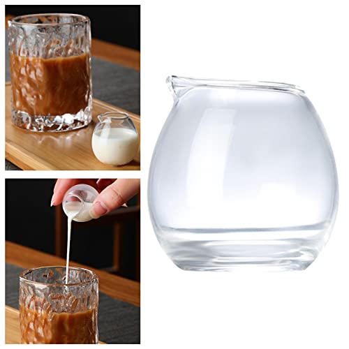 FAKEME Mini copo de leite de vidro xícara de chá café expresso transparente para chá, água e café da