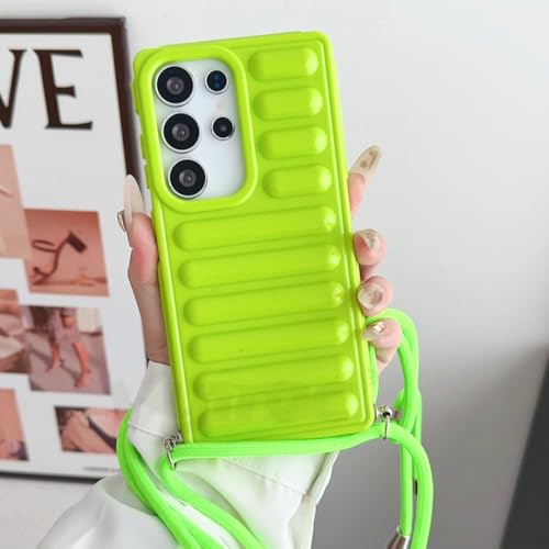 Étui souple Galaxy A05s vert fluo idéal pour le sport et les sorties outdoor