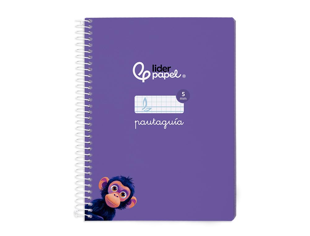 Liderpapel Spiral Notebook DIN A5 Ruling Paperboard Paperback 40 Sheets 90 g Ruled 5 mm with Margin Lilac - Unit -