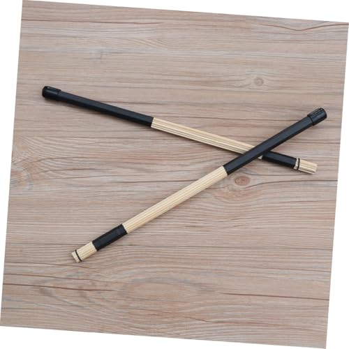 Baquetas tipo cepillo Toyvian para batería jazz y folk, palos ligeros negros para bateristas, de bajo volumen miniatura 6
