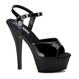 Funtasma by Pleaser Women's Juliet-209 Platform Sandal,Black Patent,14 M