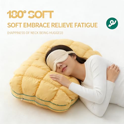 Almohada de Algodón Estándar Blanca Suave y Soportiva miniatura 3