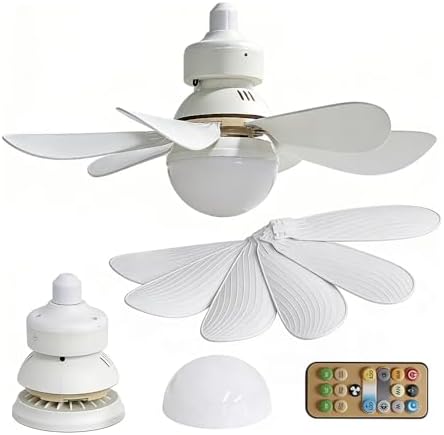 Ventilador Teto LED 60W Bivolt E27 3 Velocidades Controle Remoto ...