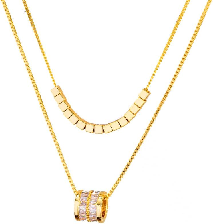 FLAGIA18K Solid Gold Necklace for Women, Dainty Gold Necklace Real Gold Pendant Valentine's Day Anniversary Present Jewelry for Girl,Wife, Mom