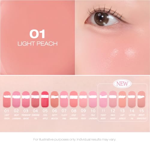 Image of PERIPERA SYRUPY TOK CHEEK Liquid Blush| Dewy Finish with Long-Lasting Hydration, Buildable & Blendable Color, Natural Glow for Cheeks, Safe for Sensitive Skin (01 LIGHT PEACH)