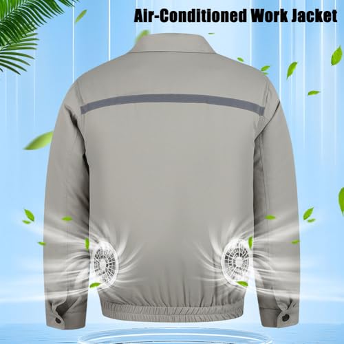 Kuchofuku Air-Conditioned Work Jacket, Kuchofuku Fan-Cooled Casual Jacket with 10000mah Power Bank & 2PCS Fan3