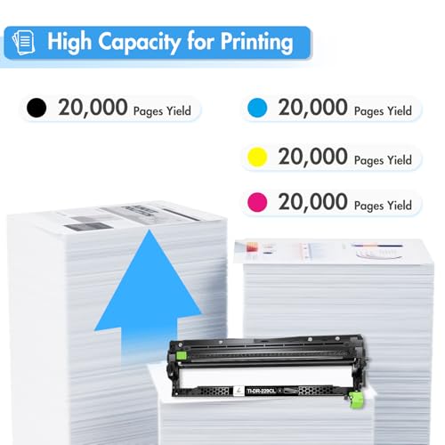 Image of DR229CL Drum Unit (NOT Toner) Compatible Replacement for Brother DR229CL DR229 DR-229CL DR-229 for MFC-L3720cdw MFC-L3780cdw HL-L3220cdw HL-L3280cdw HL-L3295cdw DCP-L3560cdw 4-Pack