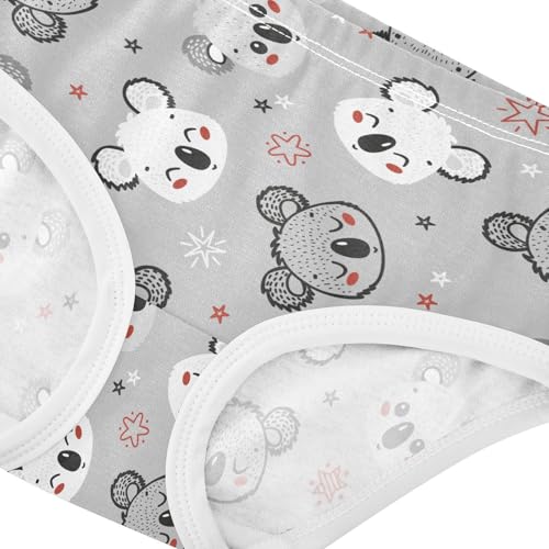 Little Girl Underwear Toddler Panties Kids Undies Koala Stars Soft Cotton Briefs 2T-8Y4