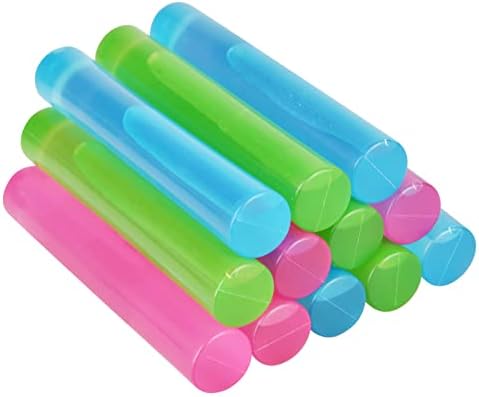 12 Pack Reusable Ice Cubes for Drinks, Quick Freeze Reusable Water Bottle Ice Stick BPA Free, Washable Plastic Ice Cubes for Whiskey, Wine, Coffee (Multicolor)