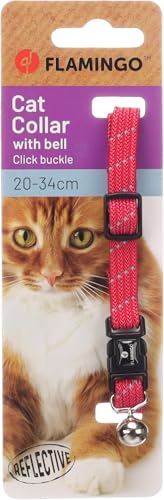 Gatto Collare Elza Rosso Corallo 20-34cm 10mm