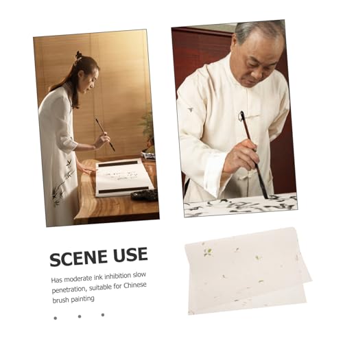 LALAFINA 100 Folhas da montanha caligrafia papel carta trabalhos manuais papel xuan chinês papel man